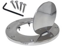 Polished Aluminum Non-Locking Fuel Door for Jeep TJ Wrangler RT Off Road