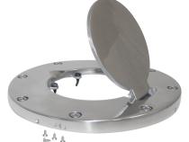 Polished Aluminum Non-Locking Fuel Door for Jeep JK Wrangler, 2 or 4 Door RT Off Road