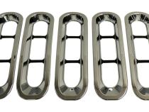 7-Piece Chrome Plastic Grille Inserts Chrome for 2007-201 JK Wrangler Snap-In Pieces RT Off Road