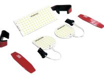 Includes 3 Lights LED Dome Light Kit for 2011-2018 Jeep JK Wrangler w/ 4 Doors RT Off Road
