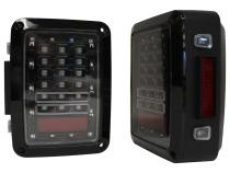Tail Light Assembly 2007-2018 JK Wrangler Features 36 LEDs Clear Lenses w/Black Bezels Plug And Play Design RT Off Road