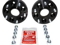 Wheel Adapter 2008-2012 KK Liberty 2 Wheel Adapters And 10 Nuts 1-1/2 Inch Thick Adapts 5 On 4.5 Inch To 5 On 5 in. Black Anodized RT Off Road