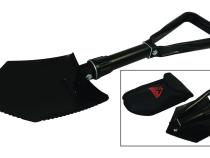 Shovel Collapses To 9 Inch From 23 Inch For Portable Stowage Black Powder Coat Finish Serrated Edge For Cutting RT Off Road