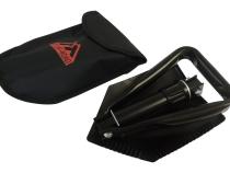 Shovel Collapses To 9 Inch From 23 Inch For Portable Stowage Black Powder Coat Finish Serrated Edge For Cutting RT Off Road