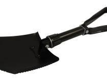 Shovel Collapses To 9 Inch From 23 Inch For Portable Stowage Black Powder Coat Finish Serrated Edge For Cutting RT Off Road