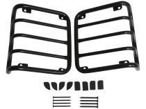 Tail Light Guard 2007-2018 JK Wrangler Black Powder Coated Stainless Steel w/2 Guards And Hardware RT Off Road