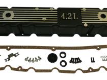 Black Aluminum Valve Cover Kit for 81-86 Jeep CJs, SJ, J-Series w/ 4.2L Engine RT Off Road