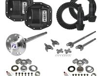 Stage 4 Jeep JL Re-Gear Kit W/Covers Fr/Rr Axles Dana 30/35 5.13 Ratio JL Non-Rubicon M200 Rear/ M186 Front Stage 4 Gear Kit Package 5.13 F&amp;amp;R Cover &amp;amp; 4340 F&amp;amp;R Axle Kits Yukon Gear