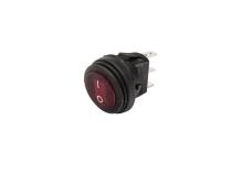 Switch Illum LED Rocker 2 Position Round Red KC HiLiTES