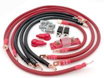 2007-2018 Jeep Wrangler JK Battery Cable Kit 3.6 Liter 2 Gauge Battery Cable w/Black Red/Spyder Wrap Big7Kits