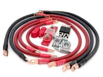 1997-2002 Jeep Wrangler TJ / LJ Battery Cable Kit 2.5 Liter 4 Gauge Battery Cable w/Black Red/Spyder Wrap Big7Kits
