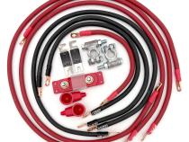 1999-2005 Jeep Grand Cherokee WJ Battery Cable Kit V8 4 Gauge Battery Cable w/Black Red/Spyder Wrap Big7Kits
