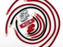 2005-2010 Jeep Commander XK Battery Cable Kit 5.7 Liter 1/0 Gauge Battery Cable w/Black Red/Spyder Wrap Big7Kits