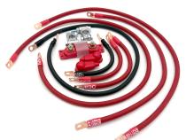 2005-2010 Jeep Commander XK Battery Cable Kit 5.7 Liter 1/0 Gauge Battery Cable w/Black Red/Spyder Wrap Big7Kits