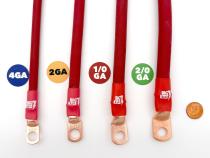 1987-1990 Jeep Wrangler YJ Battery Cable Kit 4.2 Liter 4 Gauge Battery Cable w/Black Red/Spyder Wrap Big7Kits