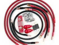1991-1995 Jeep Wrangler YJ Battery Cable Kit 2.5 Liter 4 Gauge Battery Cable w/Black Red/Spyder Wrap Big7Kits