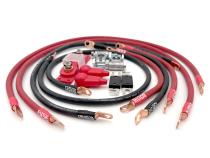 1991-1995 Jeep Wrangler YJ Battery Cable Kit 2.5 Liter 4 Gauge Battery Cable w/Black Red/Spyder Wrap Big7Kits