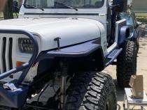 Jeep Tube Fenders with Inners Bare Steel For 76-87 Jeep CJ7 81-85 Jeep Scrambler Wizard Works Offroad