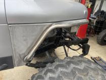 Jeep Tube Fenders Negative Flare Bare Steel For 76-87 Jeep CJ7 81-85 Jeep Scrambler Wizard Works Offroad