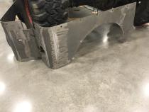 Jeep CJ7 Rear Armor Bare Steel For 76-87 Jeep CJ7 Wizard Works Offroad