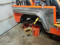Jeep CJ7 Comp Cut Rear Armor Bare Steel For 76-87 Jeep CJ7 Wizard Works Offroad