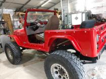 Jeep CJ7 Rear Armor w/Tube Flares Bare Steel For 76-87 Jeep CJ7 Wizard Works Offroad
