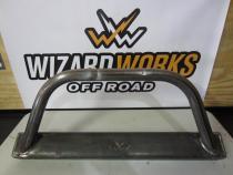 Jeep Stubby Front Bumper w/Bull Bar Bare Steel For 76-87 Jeep CJ7 81-85 Jeep Scrambler Wizard Works Offroad