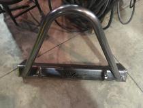 Jeep Stubby Front Bumper w/Stinger Bare Steel For 76-87 Jeep CJ7 81-85 Jeep Scrambler Wizard Works Offroad
