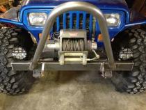 Jeep Mid Width Front Bumper Bare Steel For 76-87 Jeep CJ7 81-85 Jeep Scrambler Wizard Works Offroad
