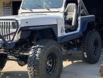 Jeep YJ Tube Fenders with Inners Bare Steel For 87-95 Wrangler YJ Wizard Works Offroad