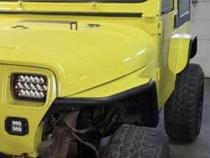 Jeep YJ Tube Fenders Negative Flare Bare Steel For 87-95 Wrangler YJ Wizard Works Offroad