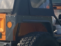 Jeep YJ Comp Cut Rear Armor w/ Tube Flares Bare Steel For 87-95 Wrangler YJ Wizard Works Offroad