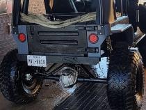 Jeep YJ Comp Cut Rear Armor w/ Tube Flares Bare Steel For 87-95 Wrangler YJ Wizard Works Offroad