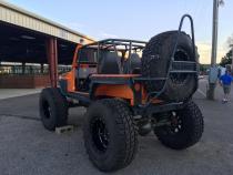 Jeep Scrambler Rear Bumper and Swing Down Tire Carrier Bare Steel For 81-85 Jeep Scrambler Wizard Works Offroad